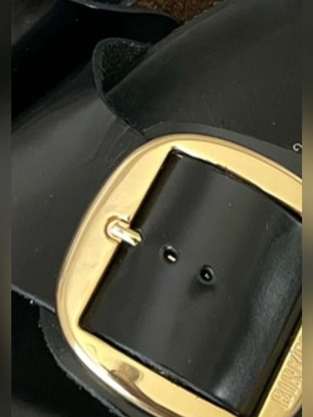 Birkenstock Madrid Big Buckle High Shine Black Slide Sandals Size 9 (40) - Picture 6 of 7